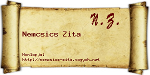 Nemcsics Zita névjegykártya